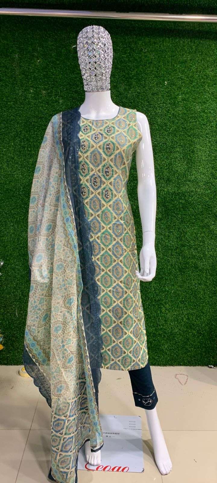 BEMITEX PRESENTS MODAL SILK FABRIC WITH HANDWORK AND FULL INNER READYMADE 3 PIECE SUIT COLLECTION WHOLESALE SHOP IN SURAT